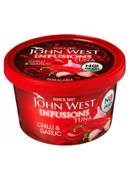 Сушеный тунец с чили и чесноком John West Infusions 80г в банке