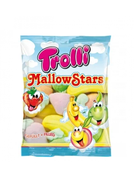 Зефир Trolli Mallow Stars Микс 150г с фруктовыми вкусами