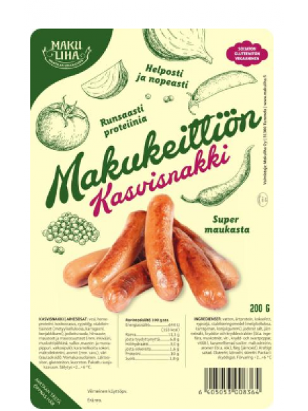 Овощные сосиски Makuliha Makukeittiön Kasvisnakki 200г