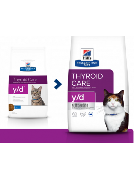 Корм для кошек с гипертиреозом Hills Thyroid Care y/d 1,5кг 