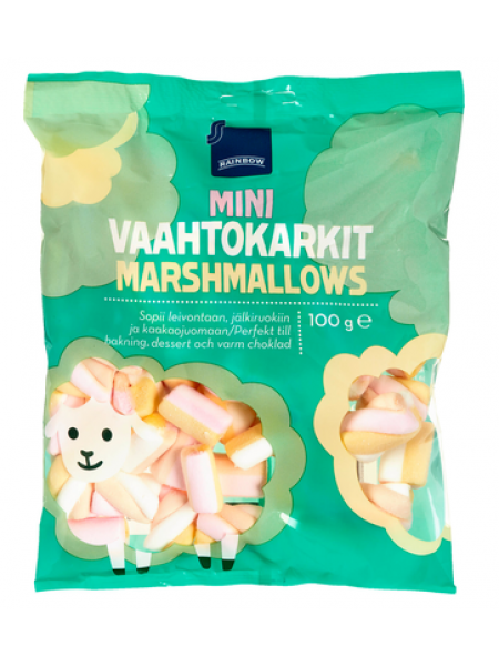 Маршмеллоу мини Rainbow Mini Vaahtokarkit Marshmallows 100г