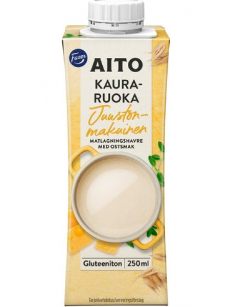 Овсяные сливки со вкусом сыра Fazer Aito Gluteeniton Juustonmakuinen Kauravalmiste Ruoanlaittoon 250мл